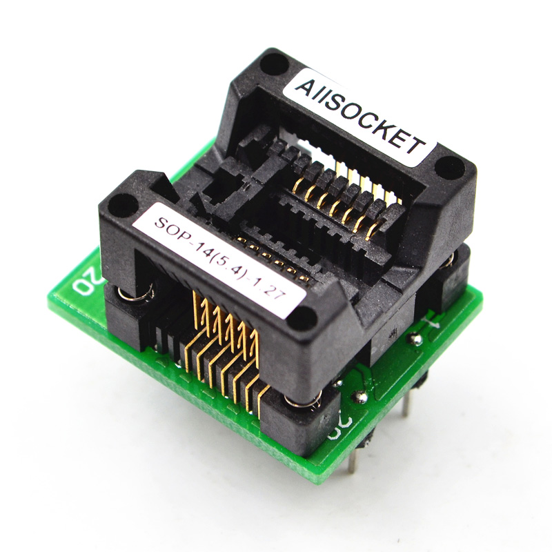 SOP14-SOIC14-SO14 Socket OTS14(20)-1.27-03 Socket SOP14(5.4)-1.27 Socket High quality IC Test & burn-in socket for SOP14/SOIC14/SO14 package 130