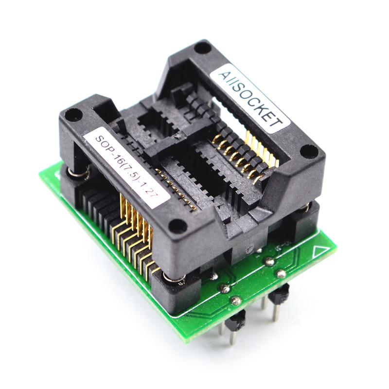 SOP16-SOIC16-SO16 Socket OTS16(28)-1.27-04 Socket SOP16(7.5)-1.27 Socket High quality IC Test & burn-in socket for SOP16/SOIC16/SO16 package 136