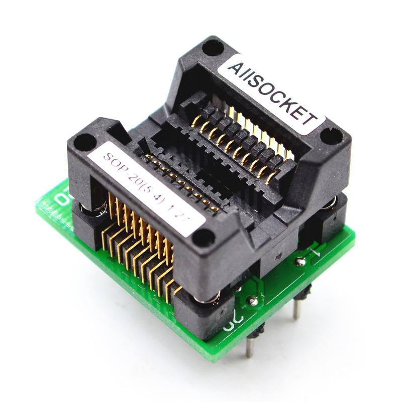 SOP20-SOIC20-SO20 Socket OTS20-1.27-01 Socket SOP20(5.4)-1.27 Socket High quality IC Test & burn-in socket for SOP20/SOIC20/SO20 package 135