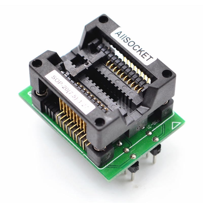 SOP20-SOIC20-SO20 Socket OTS20(28)-1.27-04 Socket SOP20(7.5)-1.27 Socket High quality IC Test & burn-in socket for SOP20/SOIC20/SO20 package 138