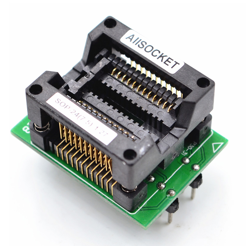 SOP24-SOIC24-SO24 Socket OTS24(28)-1.27-04 Socket SOP24(7.5)-1.27 Socket High quality IC Test & burn-in socket for SOP24/SOIC24/SO24 package 139