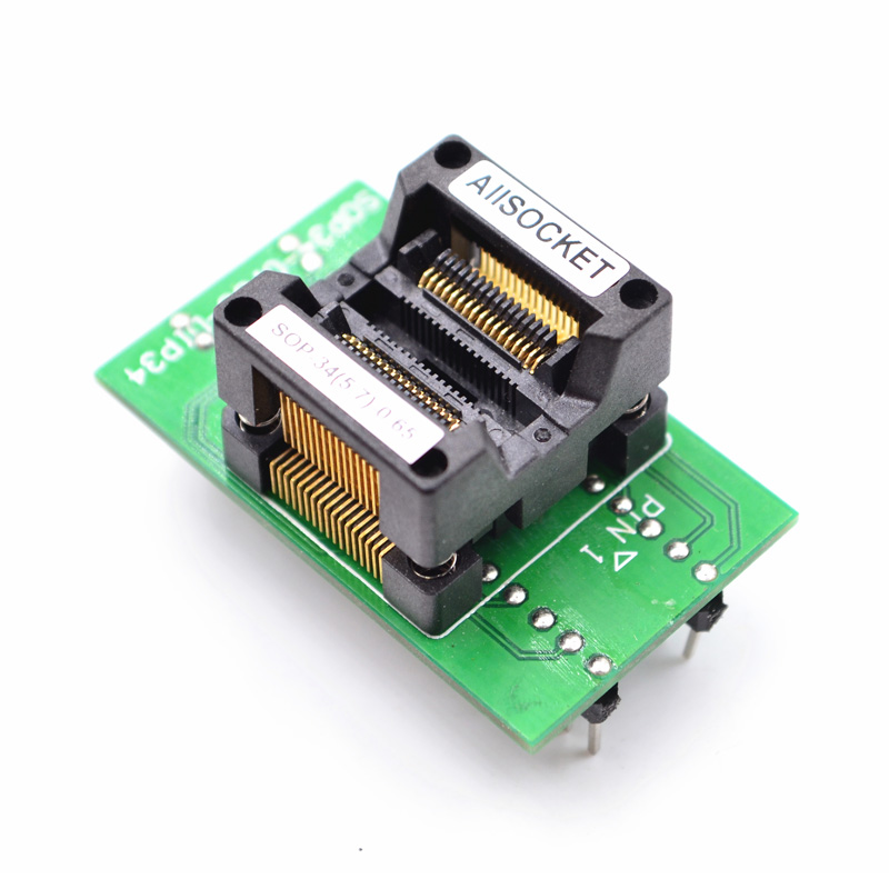 SSOP34-TSSOP34 Socket OTS34(34)-0.65-01 Socket SSOP34(5.7)-0.65 Socket High quality IC Test & burn-in socket for SSOP34/TSSOP34 package 151